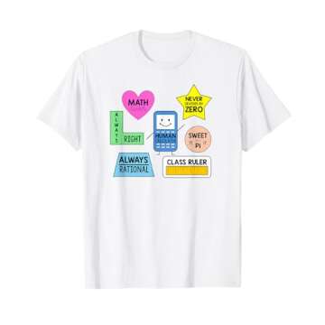 Math Teacher Icons - Fun Sayings T-Shirt