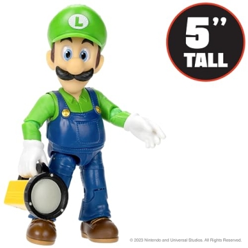 Super Mario Bros. Luigi 5 Inch Action Figure with Flashlight