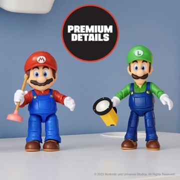 Super Mario Bros. Luigi 5 Inch Action Figure with Flashlight