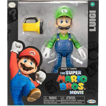 Super Mario Bros. Luigi 5 Inch Action Figure with Flashlight