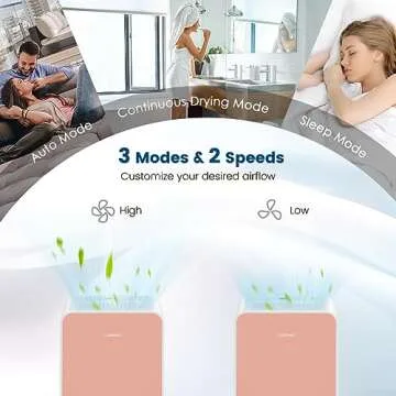 COSTWAY 2500 Sq. Ft Dehumidifier for Basement, 32 Pints Portable Quiet Dehumidifier with Sleep Mode, 24H Timer, Auto Shut Off, Auto Defrost & Drain Hose for Basement Bathroom (Pink)