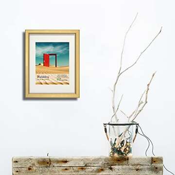 VIOLABBEY 11x14 Picture Frame Gold Set of 4, Photo frame for 8x10 Pictures with Mat or 11x14 without...