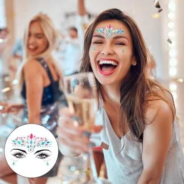 Sparkling Face Jewels for Festivals and Parties