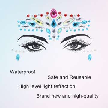 Sparkling Face Jewels for Festivals and Parties