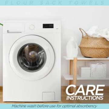 Flour Sack Kitchen Towels |Organic Cotton Blank Towel| Tea Towel Crafting Embroidery|Flat Thick Absorbent Quick Dry | Baking Bread Proofing Breathable Linen Cloth Cover Set of 10, 28 x 28 Inch, White