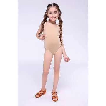 MSMAX Toddler Girls Latin Dancing Shoes Low Heel Kids Salsa Ballroom Dance Shoes for Girls Brown 13.5 M US Little Kid