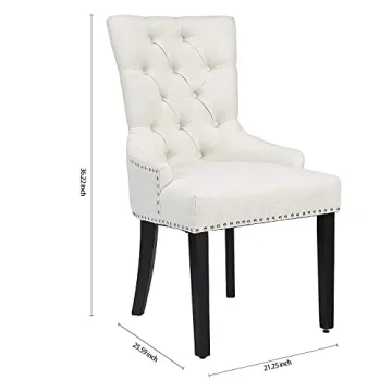 Elegant Button-Tufted Upholstered Chairs for Home