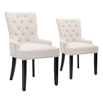 Elegant Button-Tufted Upholstered Chairs for Home