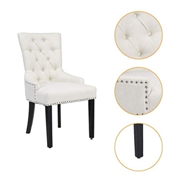 Elegant Button-Tufted Upholstered Chairs for Home