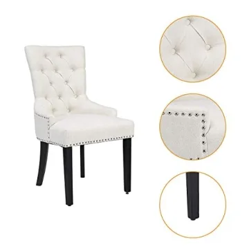 Elegant Button-Tufted Upholstered Chairs for Home