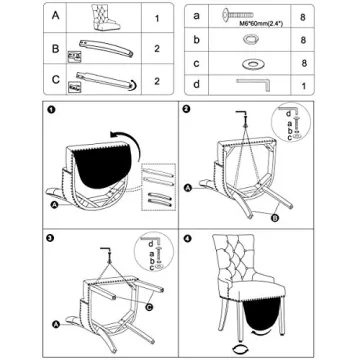 Elegant Button-Tufted Upholstered Chairs for Home