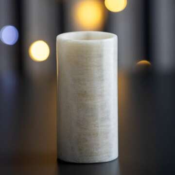 KVEA Pen Holder - Toothbrush Holder, Desk Organizer, Makeup Brush Holder, Gift for Home, Kitchen Utensil Holder, Storage Desktop, Onyx Marble, Mini Vase