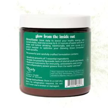 Solluna by Kimberly Snyder - Glowing Greens Powder - Superfood for Energy & Mood | Vegan, Plant-Based, Immune Support, Antioxidants, Vitamins, Minerals
