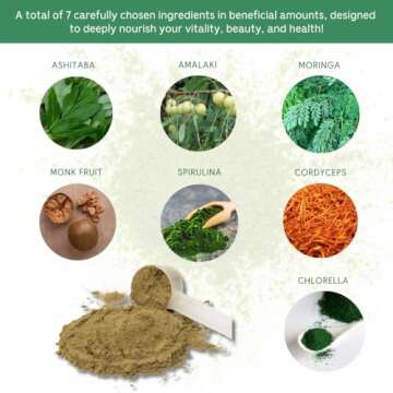 Solluna by Kimberly Snyder - Glowing Greens Powder - Superfood for Energy & Mood | Vegan, Plant-Based, Immune Support, Antioxidants, Vitamins, Minerals