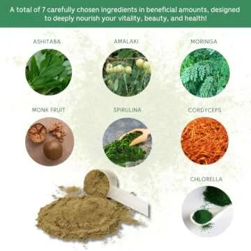 Solluna by Kimberly Snyder - Glowing Greens Powder - Superfood for Energy & Mood | Vegan, Plant-Based, Immune Support, Antioxidants, Vitamins, Minerals