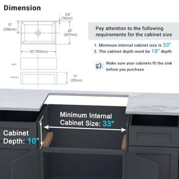 CELAENO 30 inch White Farmhouse Sink, Fireclay Porcelain Single Bowl Apron-Front Kitchen Sink, Reversible Ceramic Farm Sink with Strainer & Protective Bottom Grid