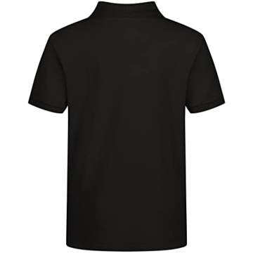 Nautica Boys' School Uniform Short Sleeve Polo Shirt, Button Closure, Comfortable & Soft Pique Fabri...