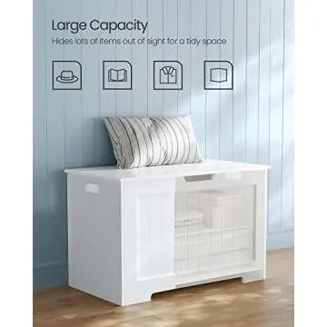 VASAGLE Storage Chest - Stylish Entryway Bench with Storage