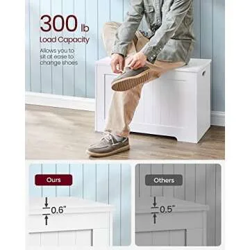 VASAGLE Storage Chest - Stylish Entryway Bench with Storage