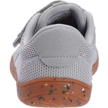 WHITIN Little Big Kids Wide Width Barefoot Shoes Minimalist Zero Drop Sneaker Boy Girl Size 12 Lightweight Walking Running Tennis Training Hiking Gift Light Grey 31