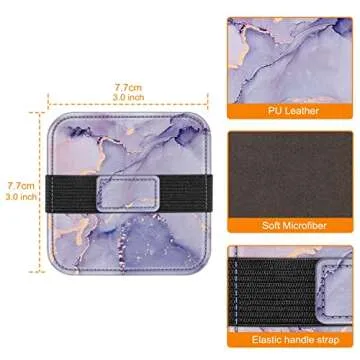 Fintie Screen Cleaning Pad - 4 Pack Soft Cloths with Strap for iPad, iPhone, MacBook