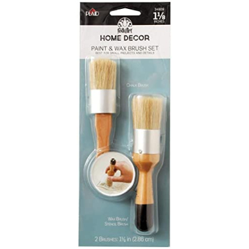 FolkArt Home Decor Chalk and Wax Brushes Set - Perfect for DIY Craft Projects