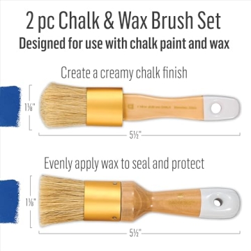 FolkArt Home Decor Chalk and Wax Brushes Set 2 Pack