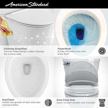 American Standard Studio S Right Height Elongated Toilet - Stylish & Efficient