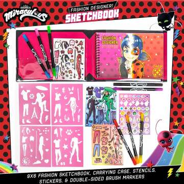 Miraculous Fashion Designer Sketchbook for Ages 6+