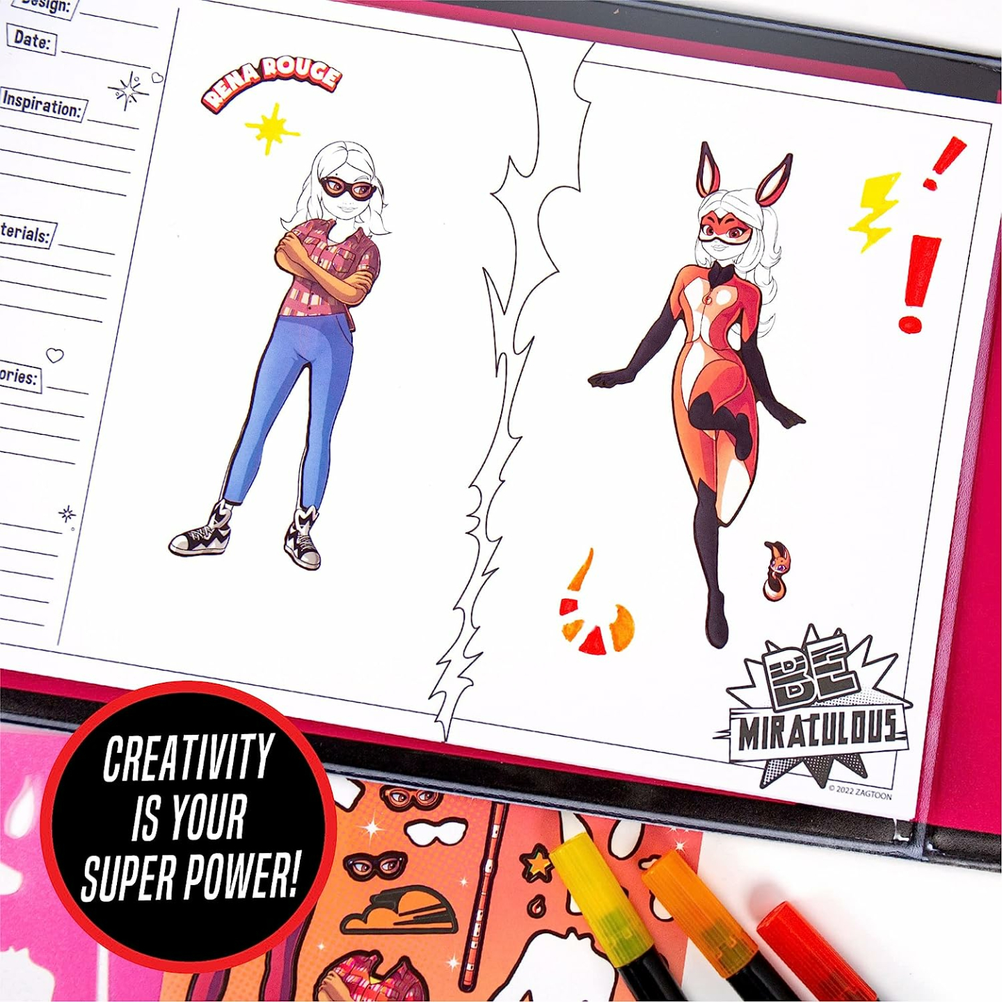 Miraculous Fashion Designer Sketchbook for Ages 6+