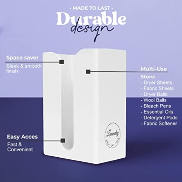 Magnetic Dryer Sheet Holder – Stylish Laundry Organizer