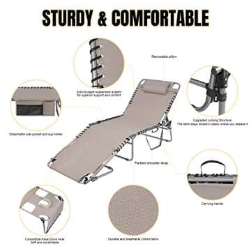 Oversized Heavy Duty Tanning Chair for Ultimate Comfort