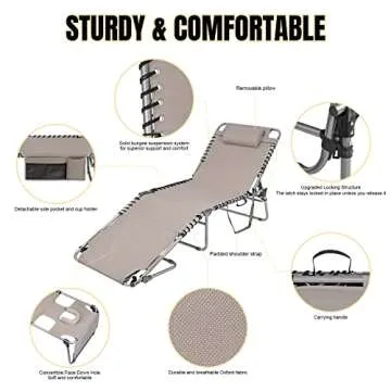 Oversized Heavy Duty Tanning Chair for Ultimate Comfort