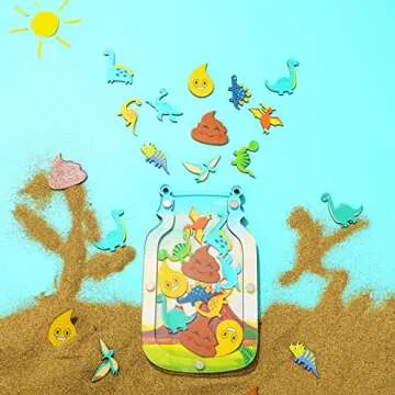 Qunclay Reward Chart for Kids, Behavior Reward Jar and Chore Chart for Toddlers Boys Girls Good Behavior Home Training Jar Motivate Responsibility Christmas Gift(Dinosaur Style)