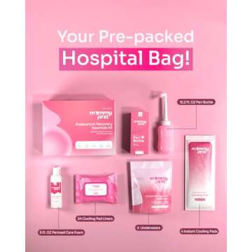 Mommy First® Postpartum Essentials Recovery Kit – Thinnest Perineal Ice Packs, Witch Hazel Healin...