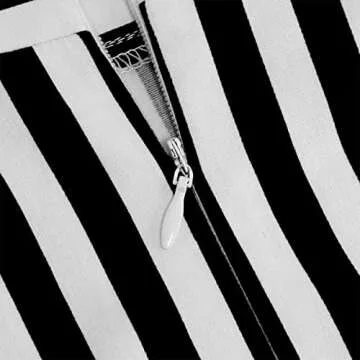 Vintage Striped Midi Skirts for Women 50s Flare Style