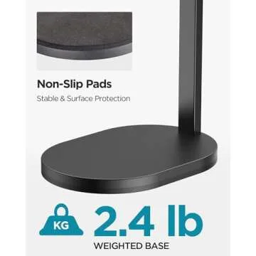 InnoGear Studio Mic Stand, Max Load 3.3 lb Microphone Arm Desk Mount Desktop Microphone Stand for Fifine AM8 K669B Blue Yeti HyperX QuadCast SoloCast AT2020, Webcams Cameras