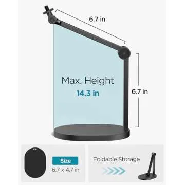 InnoGear Studio Mic Stand, Max Load 3.3 lb Microphone Arm Desk Mount Desktop Microphone Stand for Fifine AM8 K669B Blue Yeti HyperX QuadCast SoloCast AT2020, Webcams Cameras