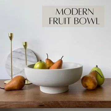 OAKOA Concrete Fruit Bowl - Decorative Kitchen Centerpiece