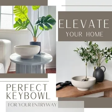 OAKOA Concrete Fruit Bowl - Decorative Kitchen Centerpiece