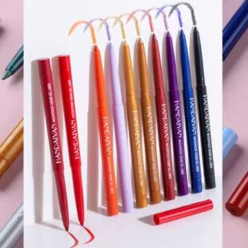 ONarisae eyeliner pencil retractable eyeliner creamy pigmented smudge proof eye liner pen White