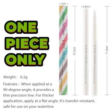 ONarisae eyeliner pencil retractable eyeliner creamy pigmented smudge proof eye liner pen White