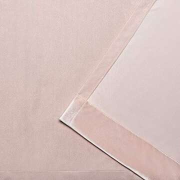 Exclusive Home Curtains Velvet Heavyweight Light Filtering Hidden Tab Top Curtain Panel Pair, 52"x96", Blush