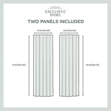 Exclusive Home Curtains Velvet Heavyweight Light Filtering Hidden Tab Top Curtain Panel Pair, 52"x96", Blush