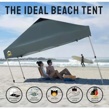 CROWN SHADES 10x10 Pop Up Canopy for Outdoor Events