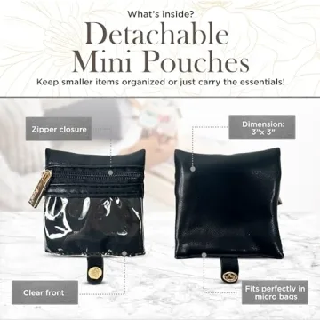LITTMINI Makeup Bag with LED Mirror & Pouches