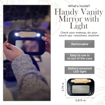 LITTMINI Makeup Bag with LED Mirror & Pouches