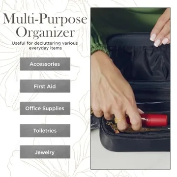 LITTMINI Makeup Bag with LED Mirror & Pouches