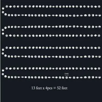 Decor365 Glitter Silver Circle Dots Garland for Parties