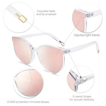 SOJOS Vintage Round Sunglasses for Ultimate UV Defense